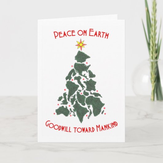 Weihnachtsbaumkarte Feiertagskarte (Vorderseite)