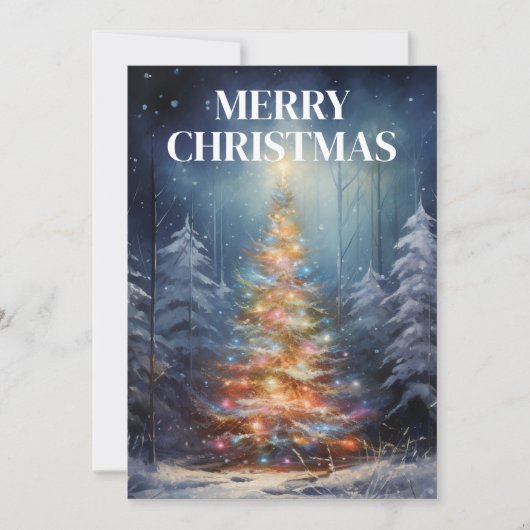 Weihnachtsbaumkarte Feiertagskarte (Vorderseite)