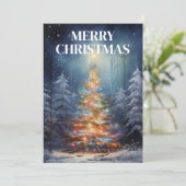 Weihnachtsbaumkarte Feiertagskarte (Stehend Vorderseite)
