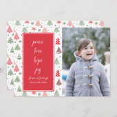 Weihnachtsbaumkarte Feiertagskarte (Vorne/Hinten)