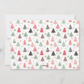 Weihnachtsbaumkarte Feiertagskarte (Rückseite)