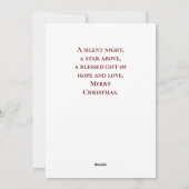 Weihnachtsbaumkarte Feiertagskarte (Rückseite)