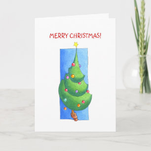 Weihnachtsbaumkarte Feiertagskarte
