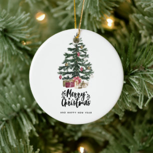  Weihnachtsbaumkarte Frohe Weihnachten Feiertage Keramik Ornament
