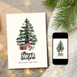 Weihnachtsbaumkarte Frohe Weihnachtsfeiertage Feiertagskarte