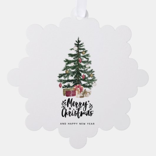 Weihnachtsbaumkarte Frohe Weihnachtsfeiertage Ornament Karte (Vorderseite)