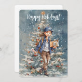 Weihnachtsbaumkarte für Briefe Dankeskarte (Vorne/Hinten)