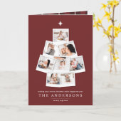 Weihnachtsbaumkarte für mehrere Fotos Karte (Gelbe Blume)