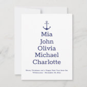 Weihnachtsbaumkarte für Nautikanker-individuelle N (Vorderseite)