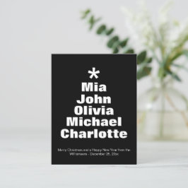 Weihnachtsbaumkarte für Schwarz-Weiß-individuelle 