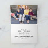 Weihnachtsbaumkarte für Silber und Rot Feiertagskarte (Innenseite)