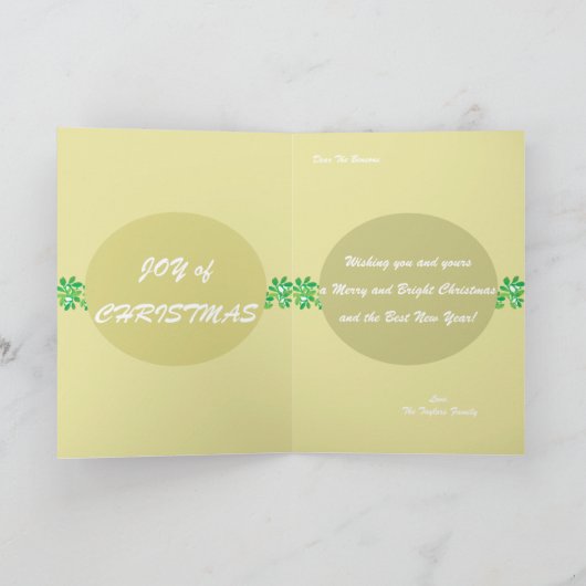 Weihnachtsbaumkarte Karte (Innenseite)