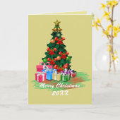 Weihnachtsbaumkarte Karte (Gelbe Blume)