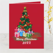 Weihnachtsbaumkarte Karte (Gelbe Blume)