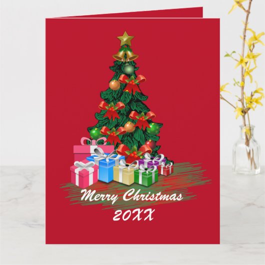 Weihnachtsbaumkarte Karte (Gelbe Blume)