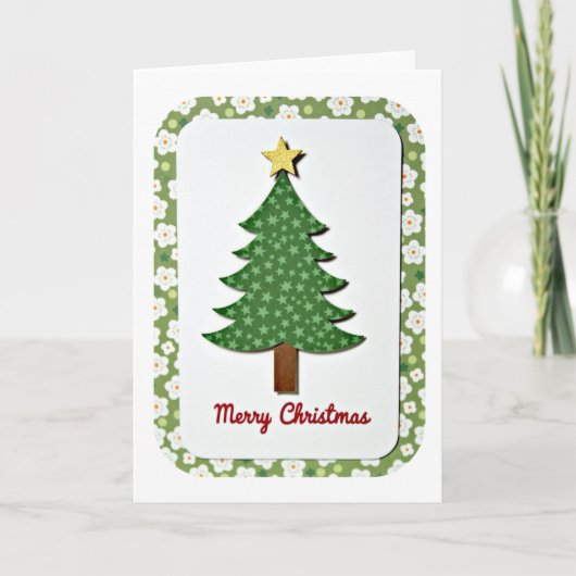 Weihnachtsbaumkarte Karte (Vorderseite)