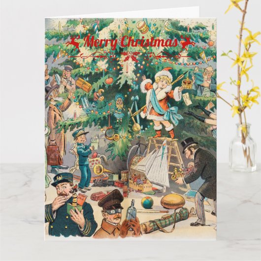 Weihnachtsbaumkarte Karte (Gelbe Blume)