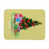 Weihnachtsbaumkarte Magnet (Horizontal)