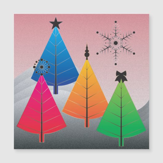 Weihnachtsbaumkarte Magnetkarte (Vorderseite)