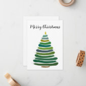 Weihnachtsbaumkarte Mitteilungskarte (Vorderseite/Rückseite Beispiel)