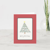 Weihnachtsbaumkarte - Reben und Beeren Karte (Vorderseite)