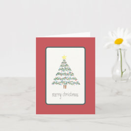 Weihnachtsbaumkarte - Reben und Beeren Karte