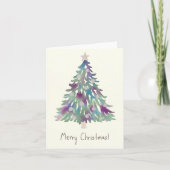 Weihnachtsbaumkarte - Silberbaumchen Karte (Vorderseite)