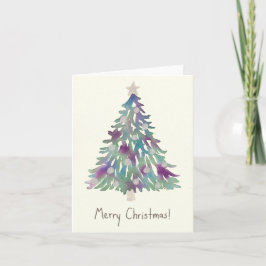 Weihnachtsbaumkarte - Silberbaumchen Karte