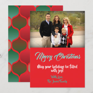 Weihnachtsbaumkarten auf der Red Holiday Flat Card Feiertagskarte