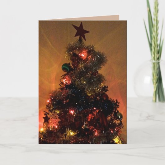 Weihnachtsbaumkarten Feiertagskarte (Vorderseite)