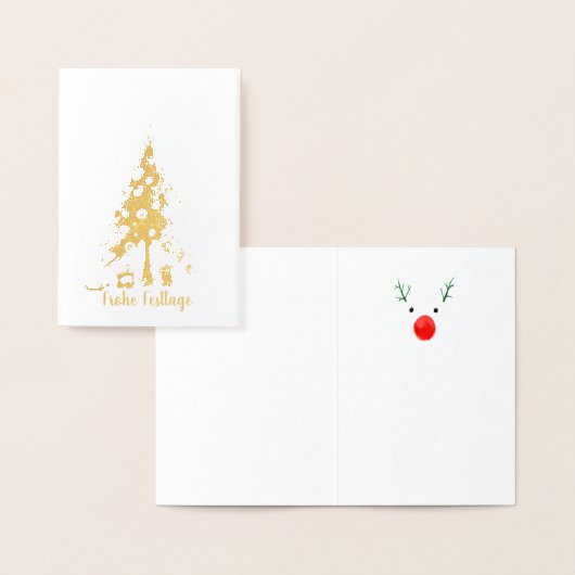 Weihnachtsbaumkarten Folienkarte (Anzeige)