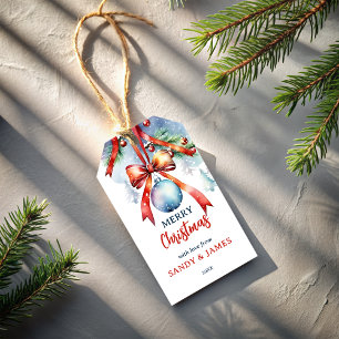 Weihnachtsbaumkastenbogen personalisiert geschenkanhänger