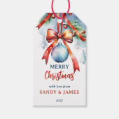 Weihnachtsbaumkastenbogen personalisiert geschenkanhänger (Vorderseite)