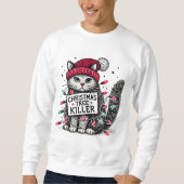 Weihnachtsbaumkatze Sweatshirt (Vorderseite)