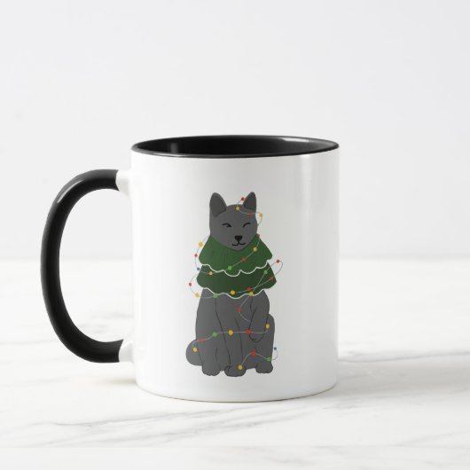 Weihnachtsbaumkatze Tasse (Links)