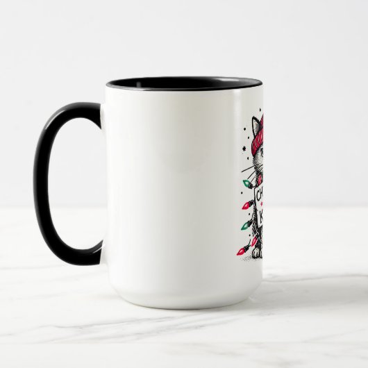 Weihnachtsbaumkatze Tasse (Links)