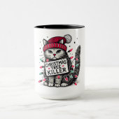 Weihnachtsbaumkatze Tasse (Zentrum)