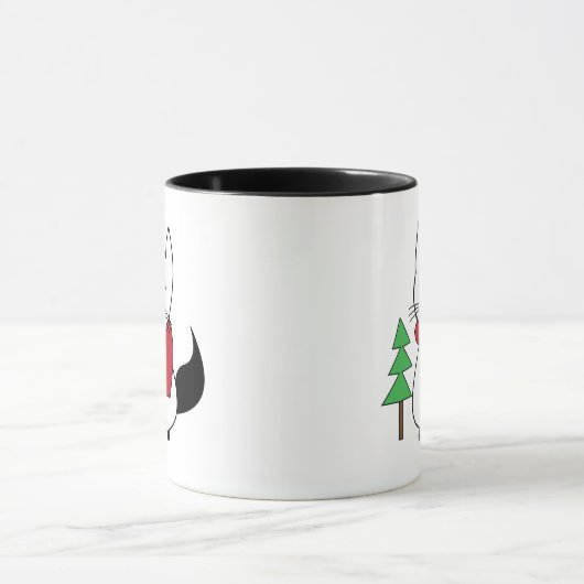 Weihnachtsbaumkatze Tasse (Zentrum)
