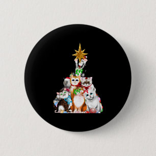 Weihnachtsbaumkatzen Button
