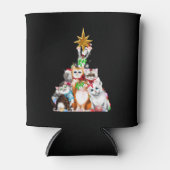 Weihnachtsbaumkatzen Dosenkühler (Vorderseite)