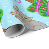 Weihnachtsbaumkatzen-Muster von Katy Christoff Geschenkpapier (Rolleneckpunkt)