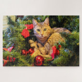 Weihnachtsbaumkatzenpuzzle Puzzle (Horizontal)