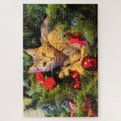 Weihnachtsbaumkatzenpuzzle Puzzle (Vertikal)