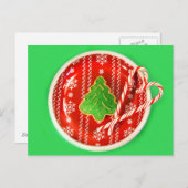 Weihnachtsbaumkeks mit Bonbons Feiertagspostkarte (Vorne/Hinten)