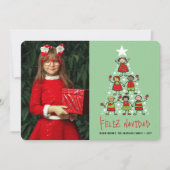 Weihnachtsbaumkids and Stars Foto Weihnachtskarte Einladung (Vorderseite)