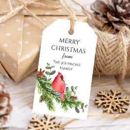 Weihnachtsbaumkiefer im Kardinal Geschenkanhänger