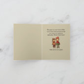 Weihnachtsbaumkinder Winterschnee Feiertagskarte (Innenseite)