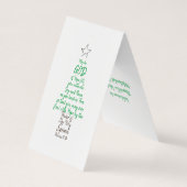 Weihnachtsbaumkirche Begrüßung Zehnfache Platzkart Visitenkarten (Rückseite)