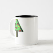 Weihnachtsbaumkirsche Zweifarbige Tasse (Vorderseite Links)