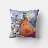 Weihnachtsbaumkissen mit Happy Rentier Kissen (Rückseite)